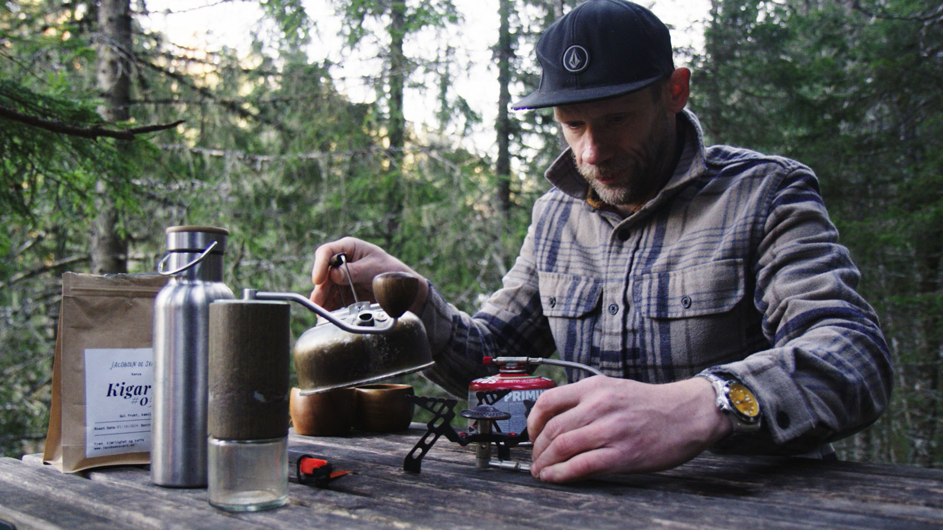 Cooking Coffee in Nature — frame 5. Director of Photography Patrick Webb.